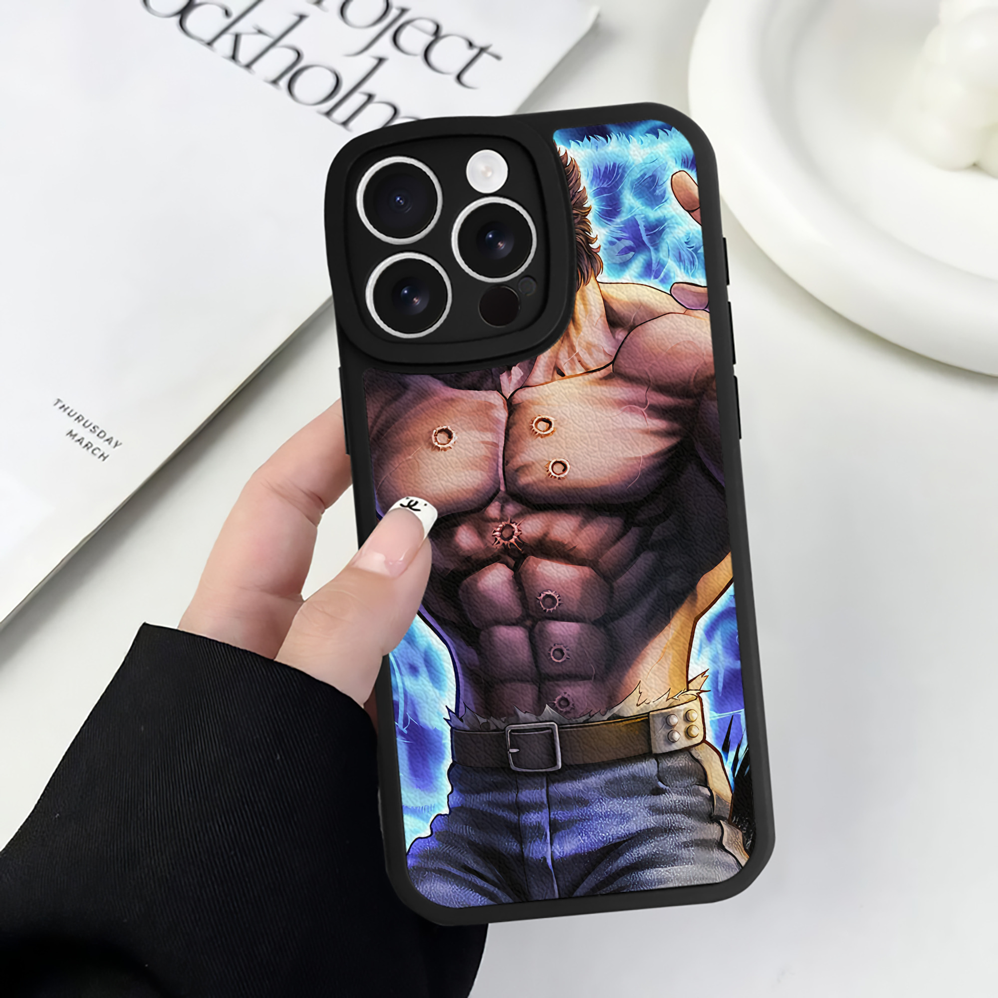 （画像用） 北斗の拳 Fist of the North Star 【iPhone 16シリーズ対応】シリコンスマホケース（レザー調） 材質：シリコン